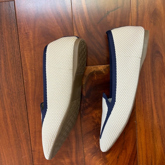 Birdies Blackbird Eggshell Cream Navy Ballet Flat Women's 7.5 - Picture 2 of 5